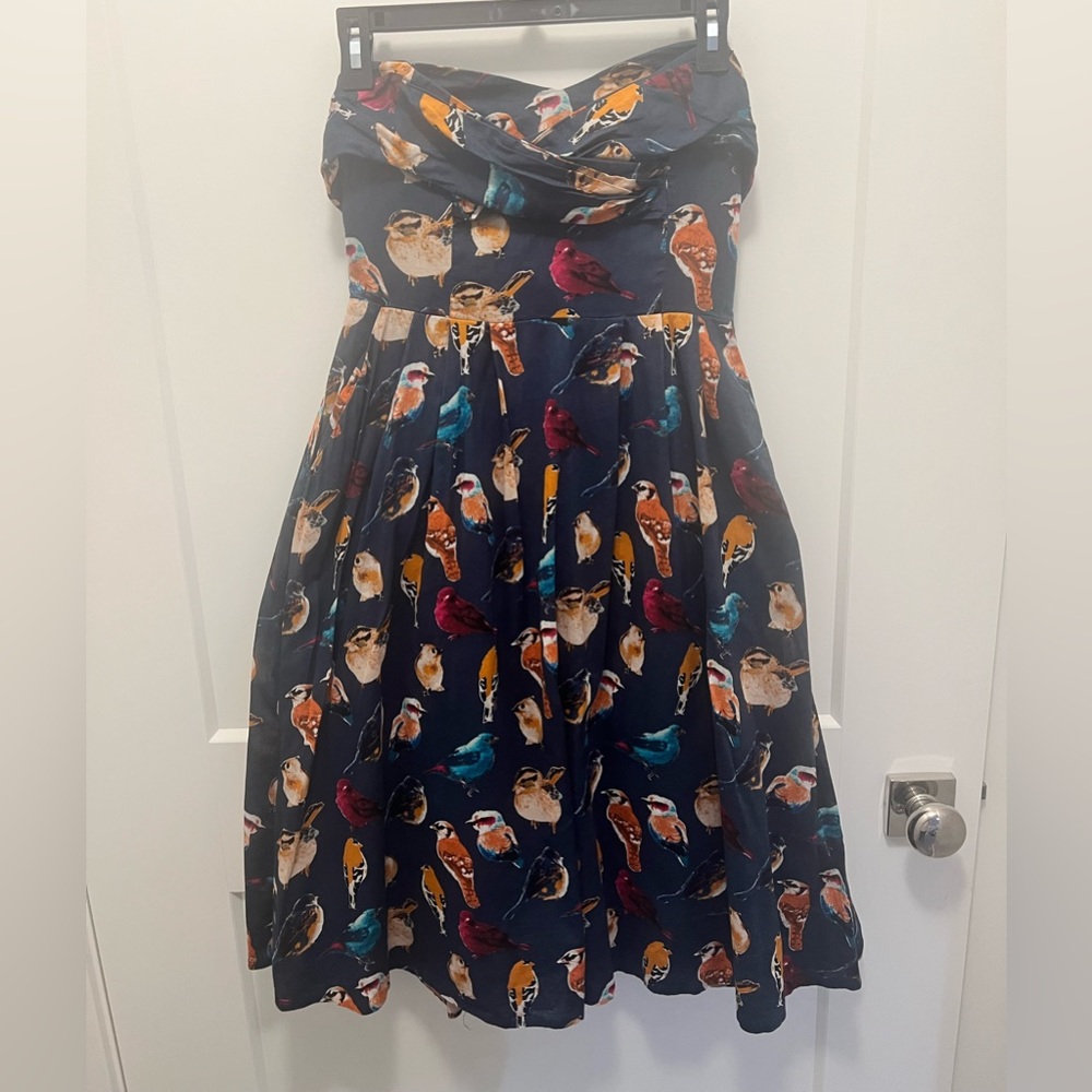 Maeve Strapless Bird Dress
